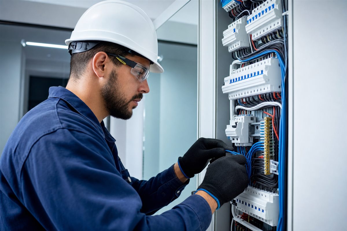 Instalação de cabos elétricos